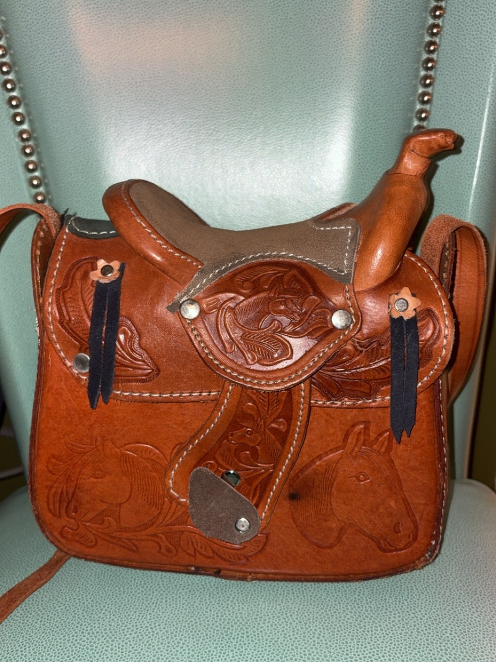 Vintage saddle purse